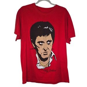 Scarface Tony Montana Red Graphic Tee Al Pacino‎ Movie Character Shirt